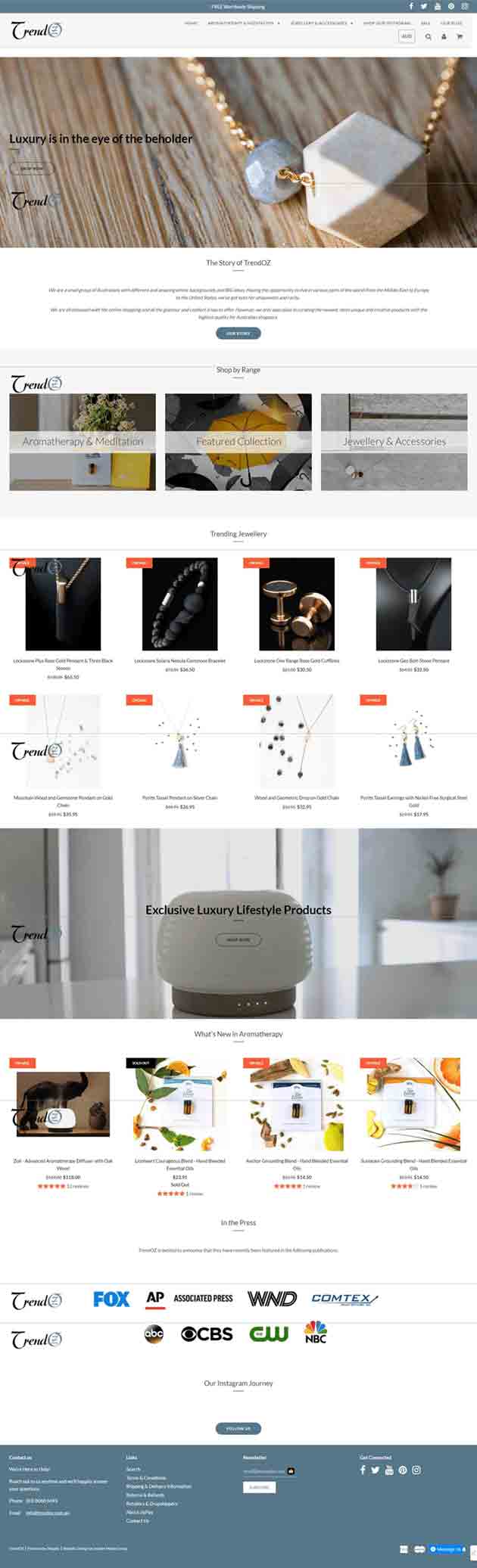 طراحی و اجرای وبسایت فروش زیورآلات توسط آژانس دیجیتال مارکتینگ باروکا